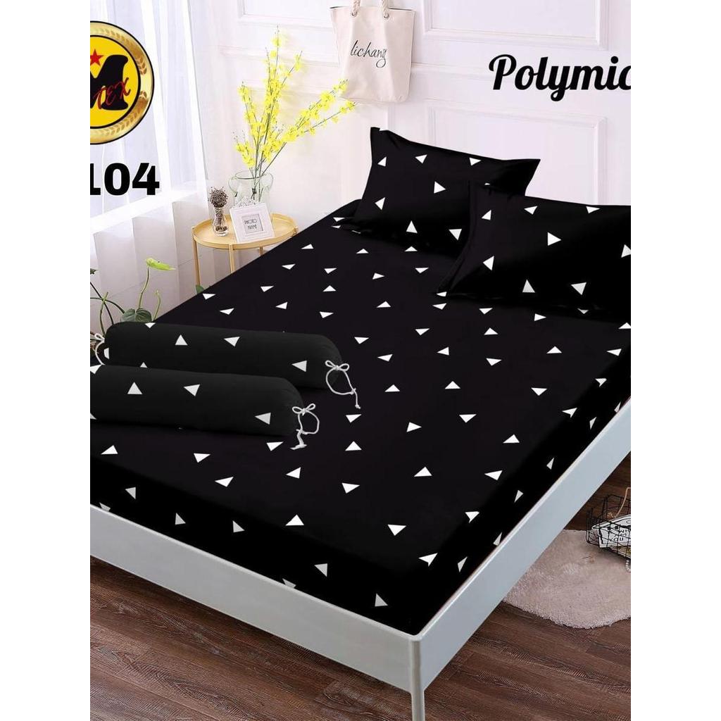 PROMO LEGAL SPREI PREMIUM HOMEMADE MOTIF TRIANGLE BLACK UK 90X200 SAMPAI 200X200 FREE SARBAN SARGUL