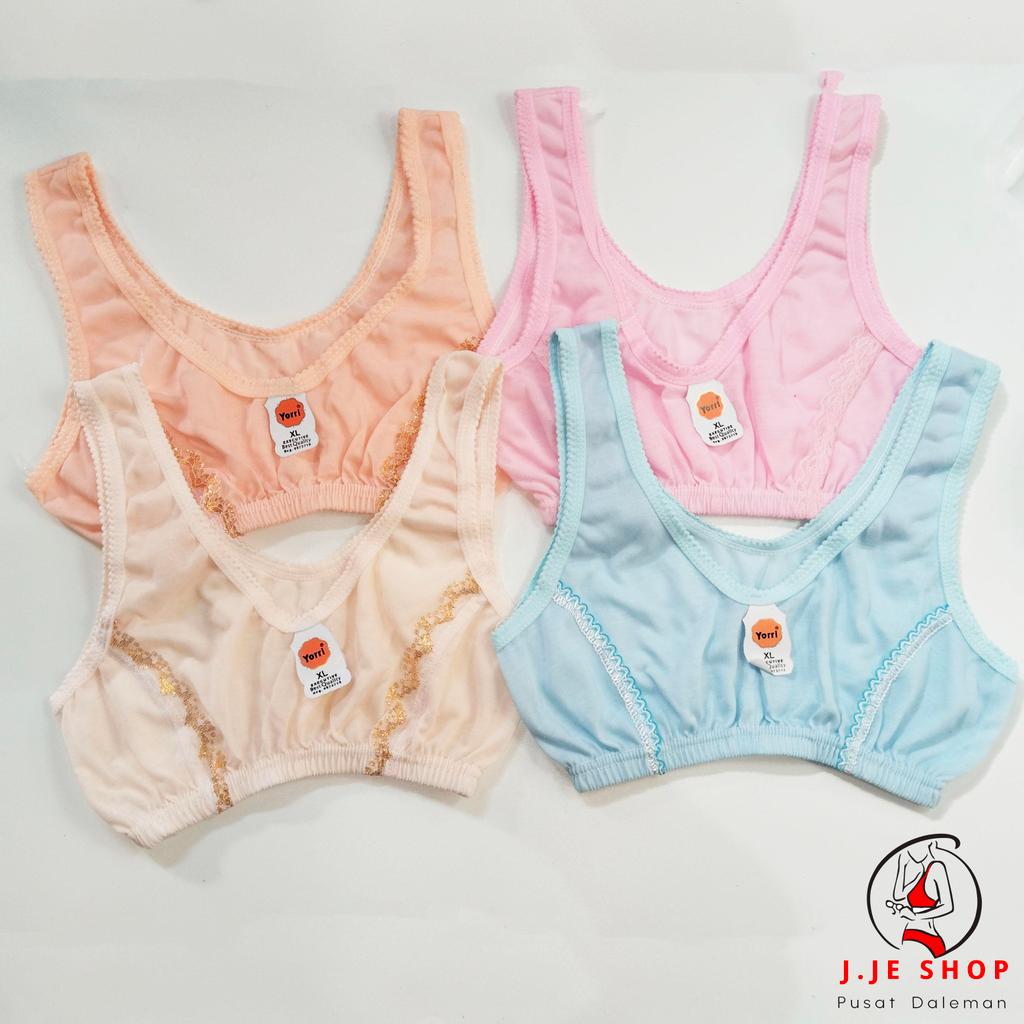 Set Bra Mini Polos dan Renda Anak Dewasa Remaja Tanpa Busa - 12 Pcs - Katun, Cantik Miniset Fashion