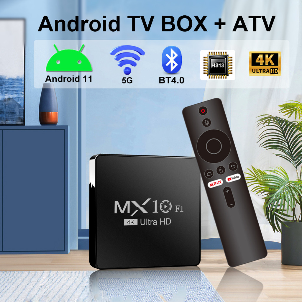 Android TV Box Decoder MX10 F1 2024 4K Android 13 gital Wholesale certificado Smart Android TV Box