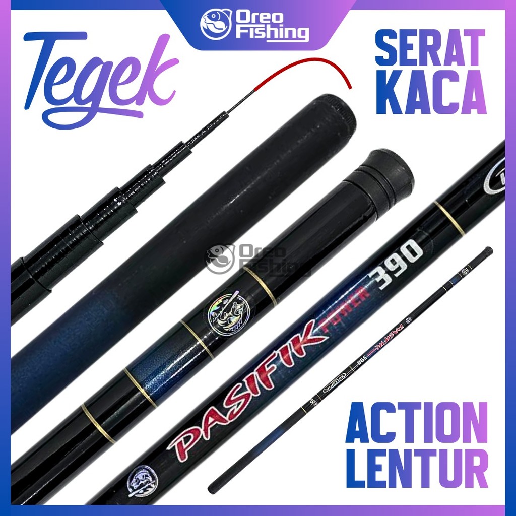 Joran Tegek Fiberglass Super Lentur Ringan dan Tidak Mudah Patah Ukuran 180-630M Cocok Untuk Target 