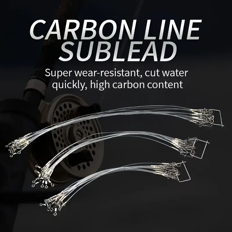 100% Fluorocarbon Fishing Line Fishing Rod Fluorocarbon Line With Rolling Swivel And Quick Lock Pres