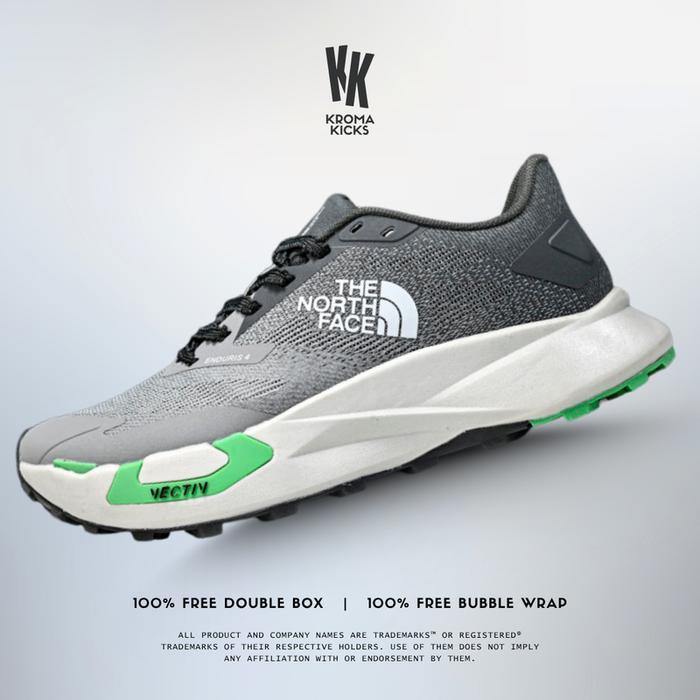 The North Face Vectiv Enduris 4 Trail Running Shoes Sneaker Grey Black White Green NFOA8AEQDU9-060 (