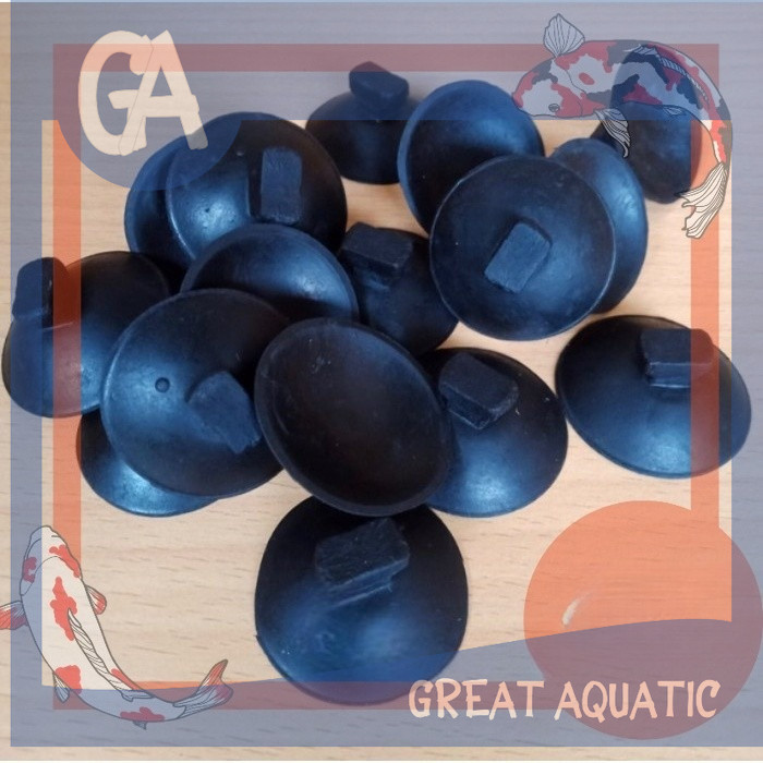 DOP KARET Ujung KOTAK Mesin Pompa Heater Lampu Led Tempel Aquarium dop mesin ujung kotak