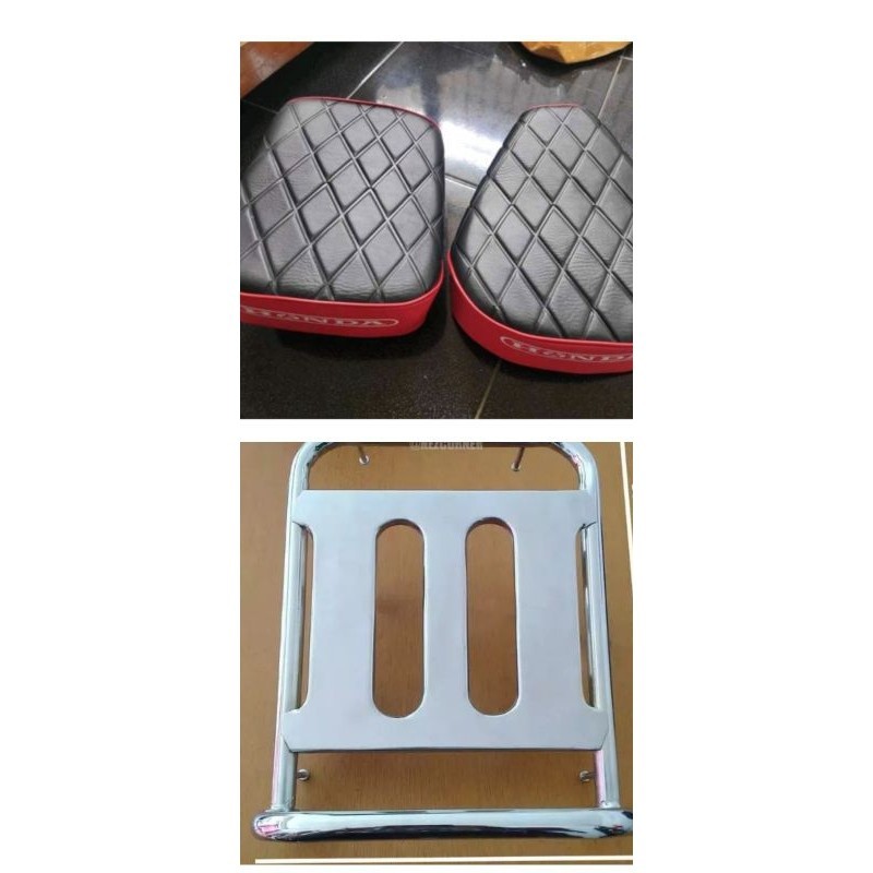 JOK PISAH HONDA C70 HITAM MERAH MOTIF WAJIK