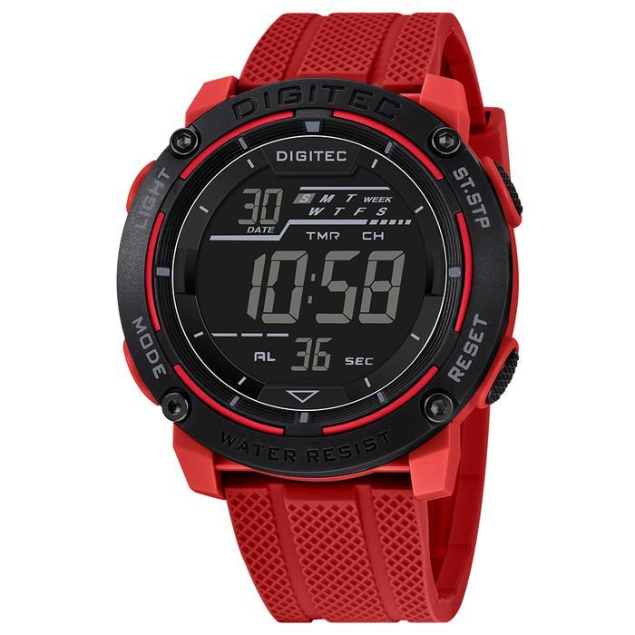 Digitec DG-5270T Jam Tangan Pria Digital Rubber 5270 Original DG5270 - Merah