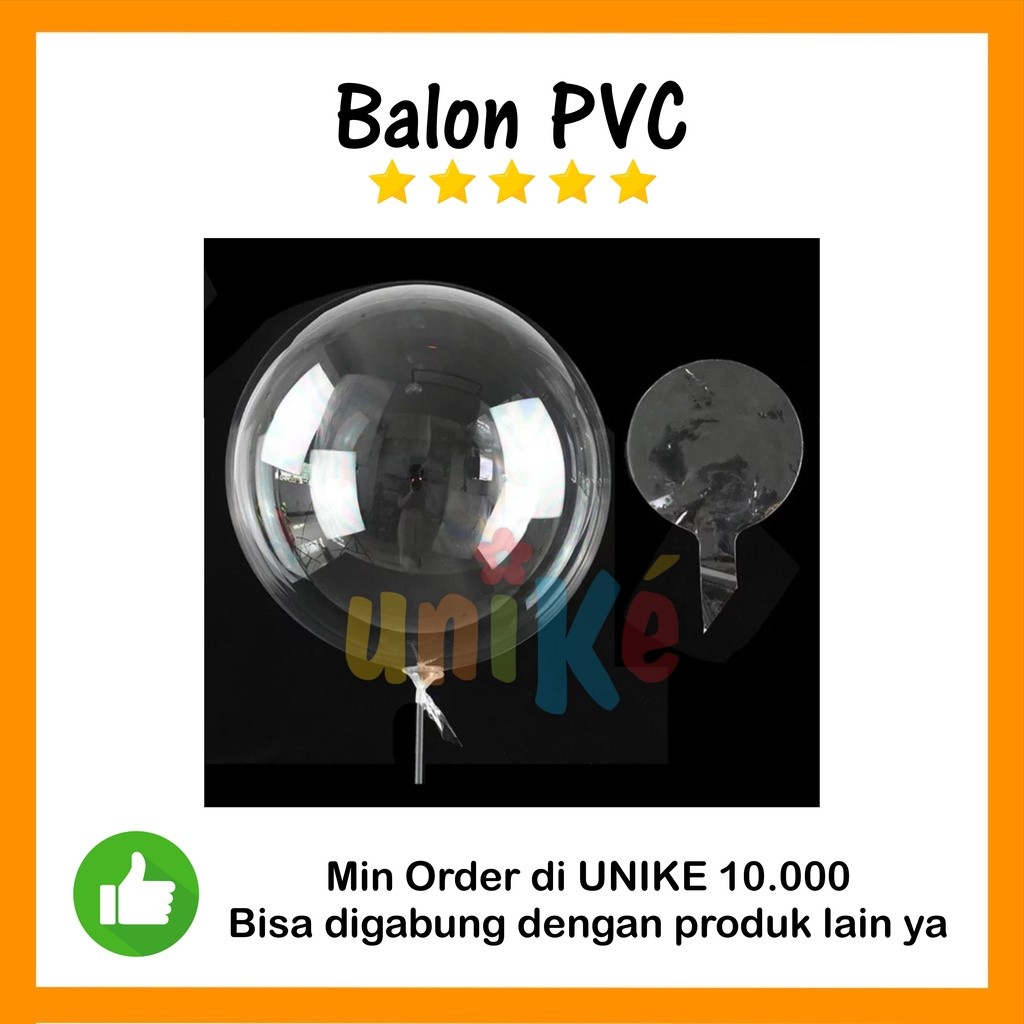 Balon Bobo Merah 36 Inch PVC Bening Balon Mika untuk Buket Hadiah Hampers Balloon Ulang Tahun