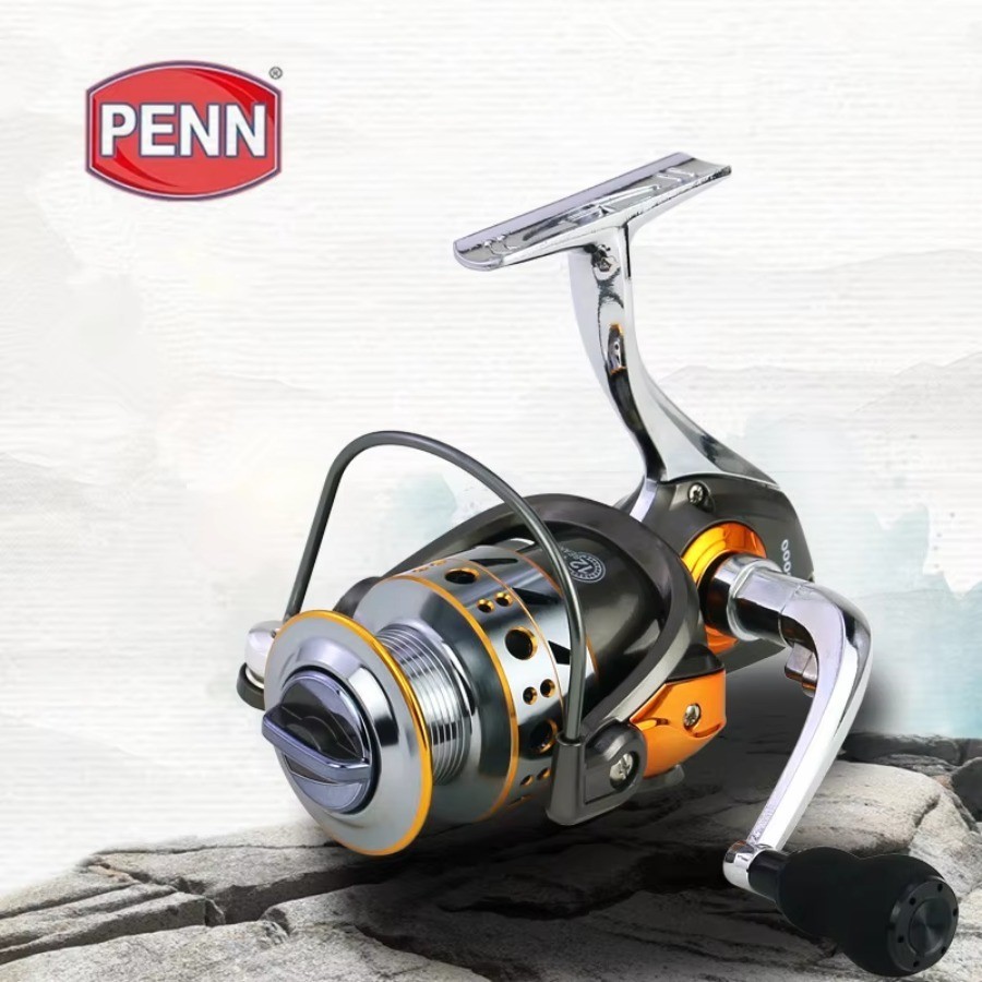 PENN All Metal  Fishing Reel 15Kg Max Drag Power Spinning Wheel Fishing Coil Shallow Spool Suitable 