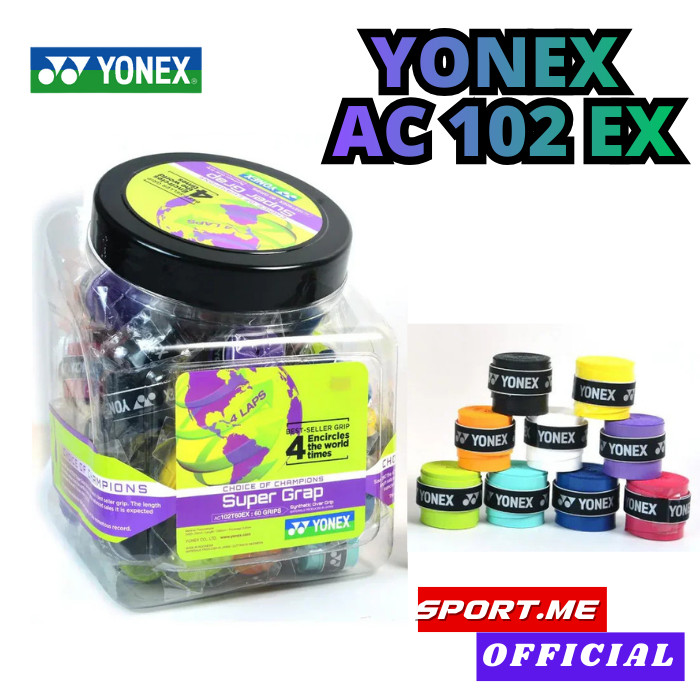 Yonex Grip AC 102 EX / Wet Super Grap - Grip Karet Grip Raket Badminton Tennis Original Yonex