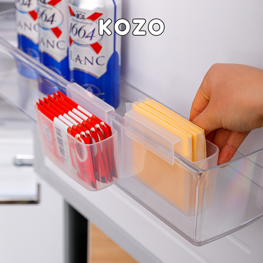 KOZO Rak Gantung Kulkas Serbaguna Tempat Saus Sachet dan Bumbu Mini Material PP Tebal