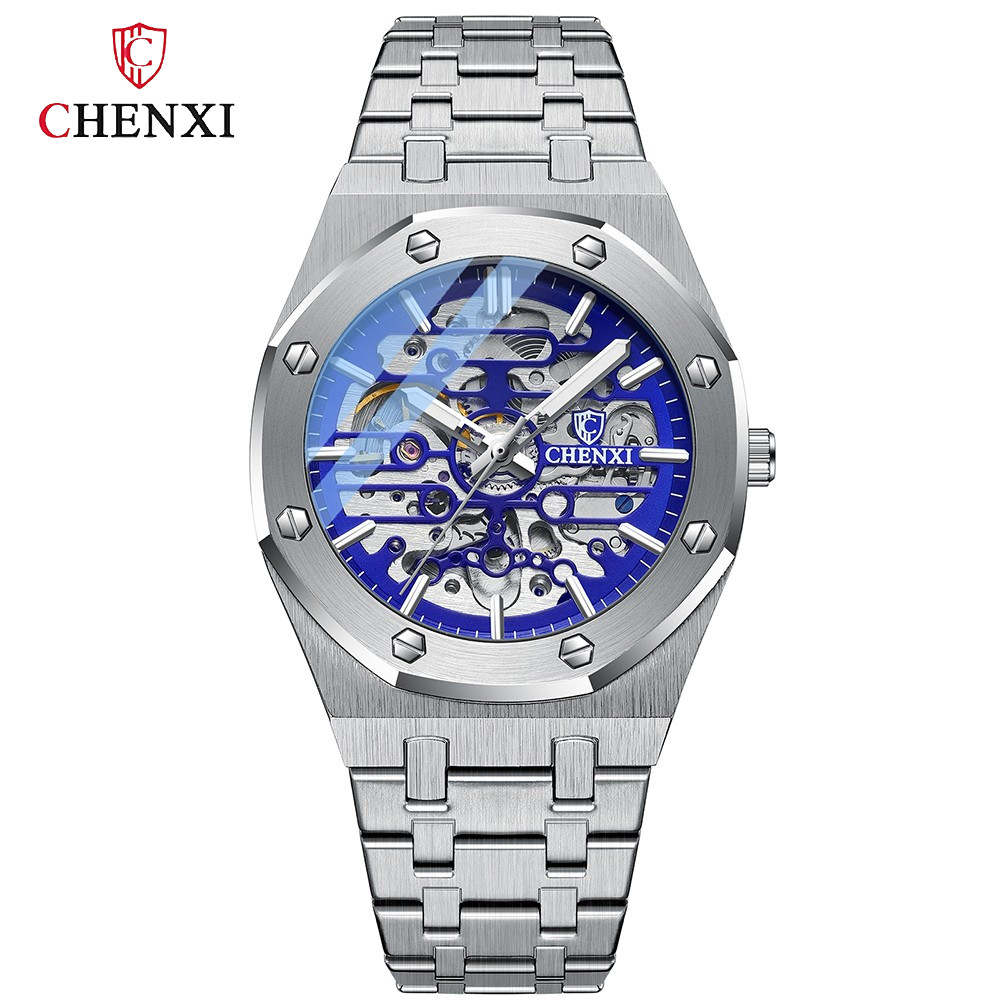 CHENXI Automatic Mens Watches Waterproof Business Stainless Steel Sport Mens Watches Top Brand Mecha
