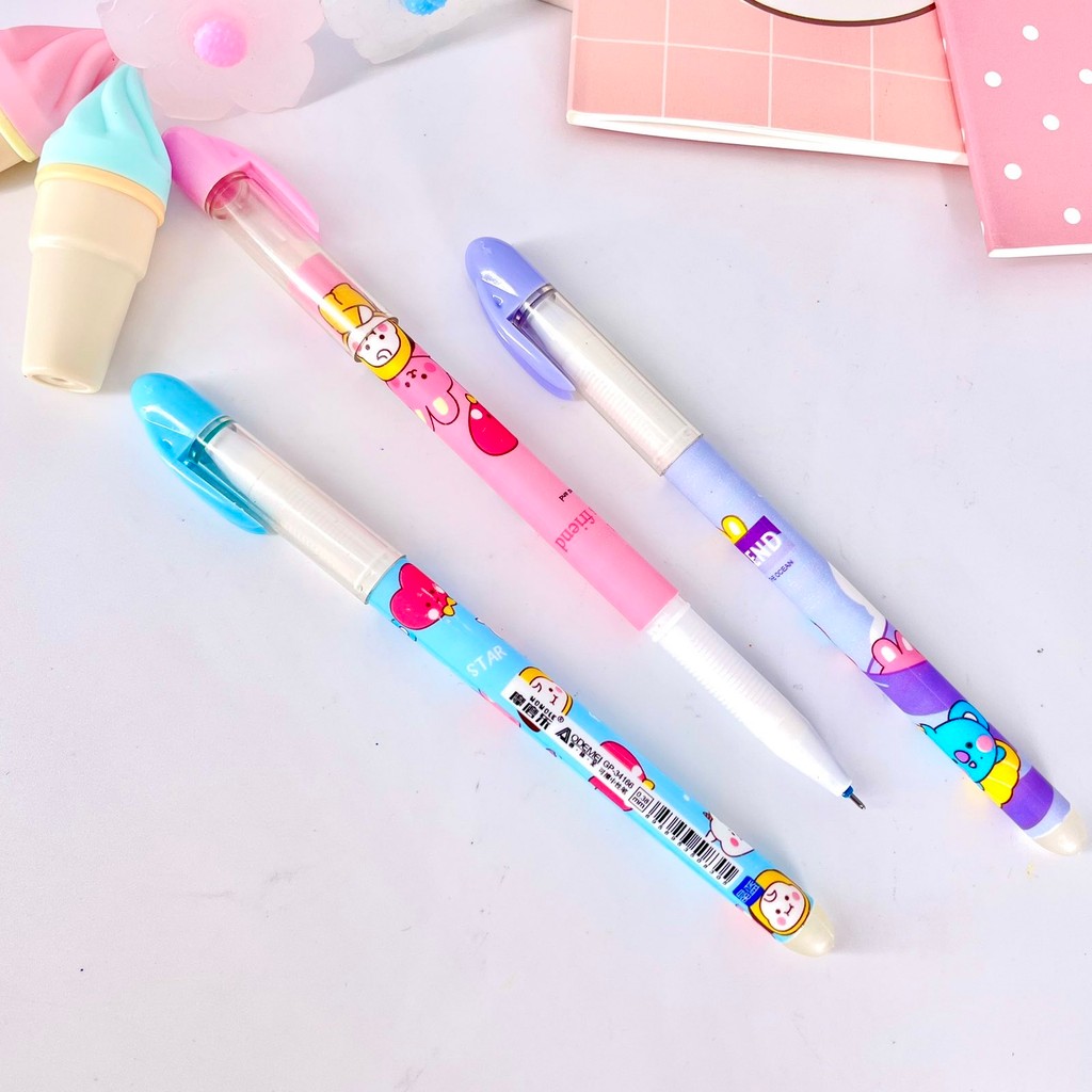 Pulpen Bisa Hapus Bolpoin Gel Erasable Pen Motif BT21 (Satuan)