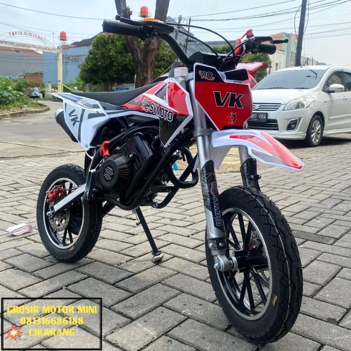 MOTOR MINI TRAIL 50CC VK PULLSTARTER MESIN 4TAK - Merah