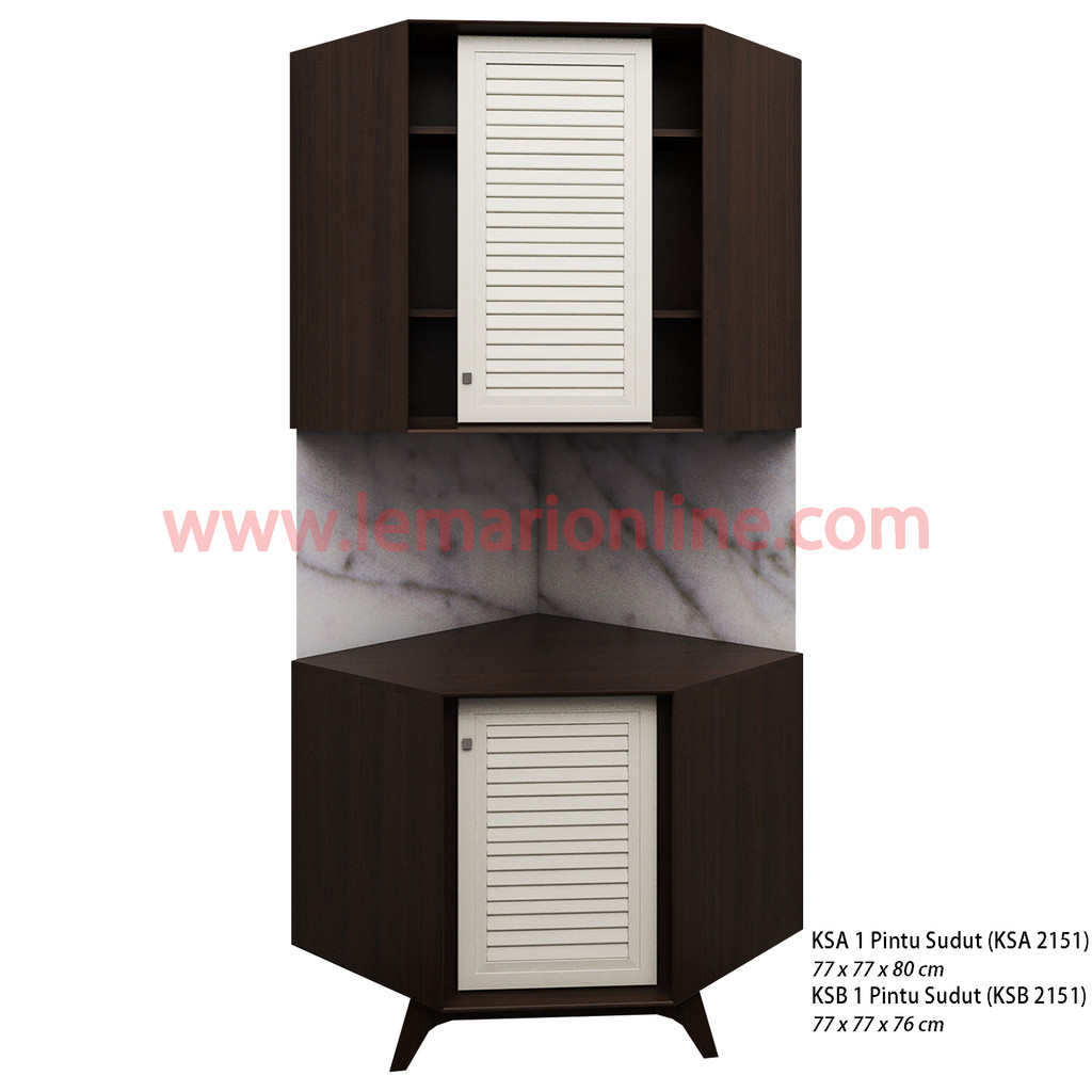 Kitchen Set Atas dan Meja Dapur (1 Pintu Sudut)