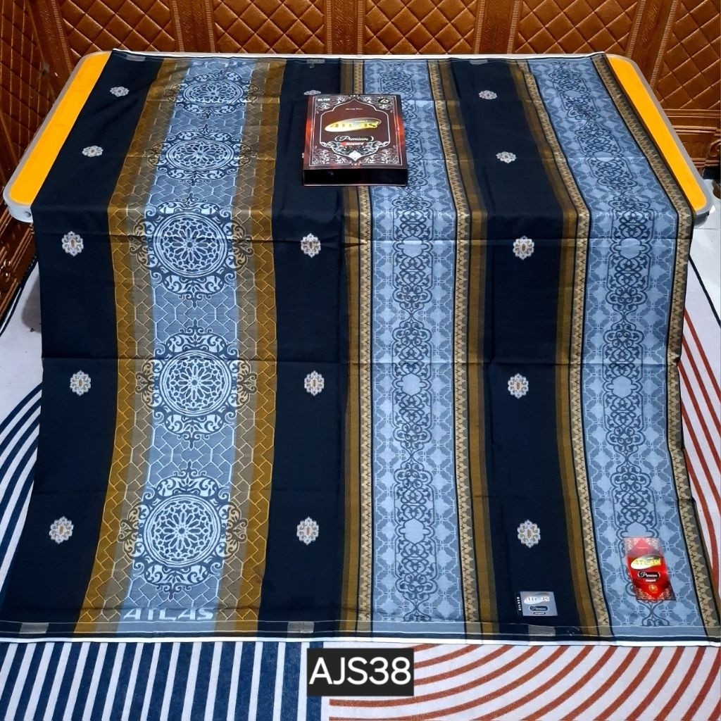 sarung ATLAS PREMIUM JACQUARD SONGKET SILVER