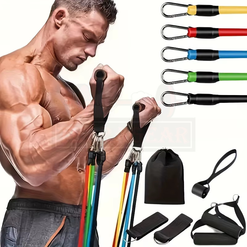 PROMO TERBARU Resistance Band Set 11 PCS / Set Tali Fitnes Stretching Rope Gym Yoga/Set Tali Gym