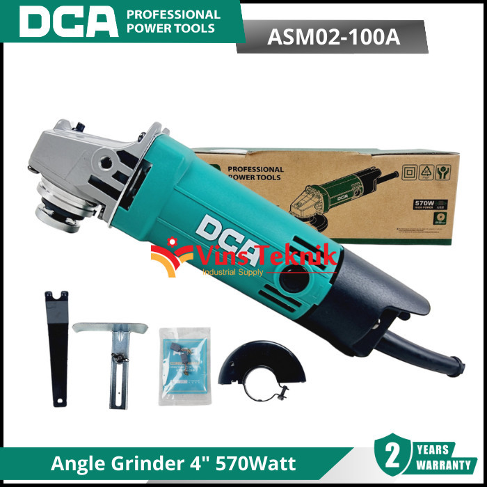 Mesin Gerinda Listrik Angle Grinder 4" 100MM DCA ASM02-100A ASM02-100