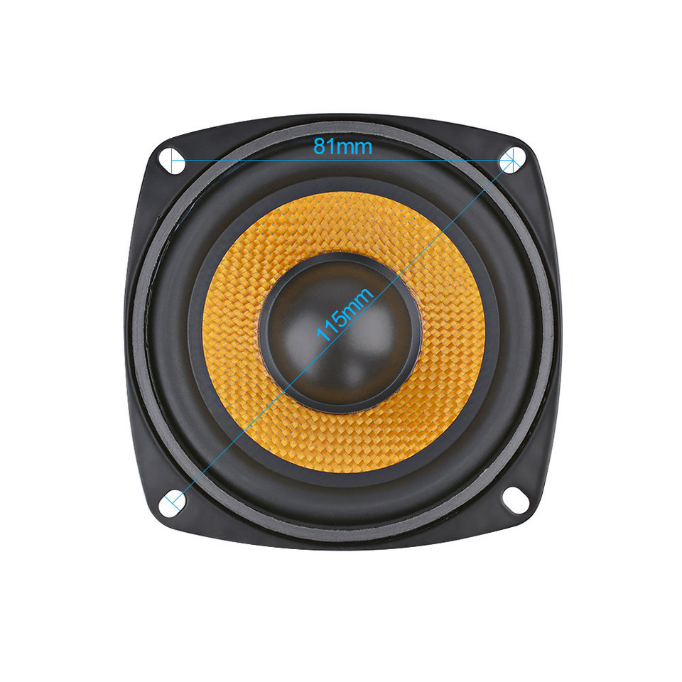 AIYIMA 4 Inch Audio Portable Woofer Speaker 4 Ohm 15W Rubber Edge Braided Basin Bass Loudspeaker Lar