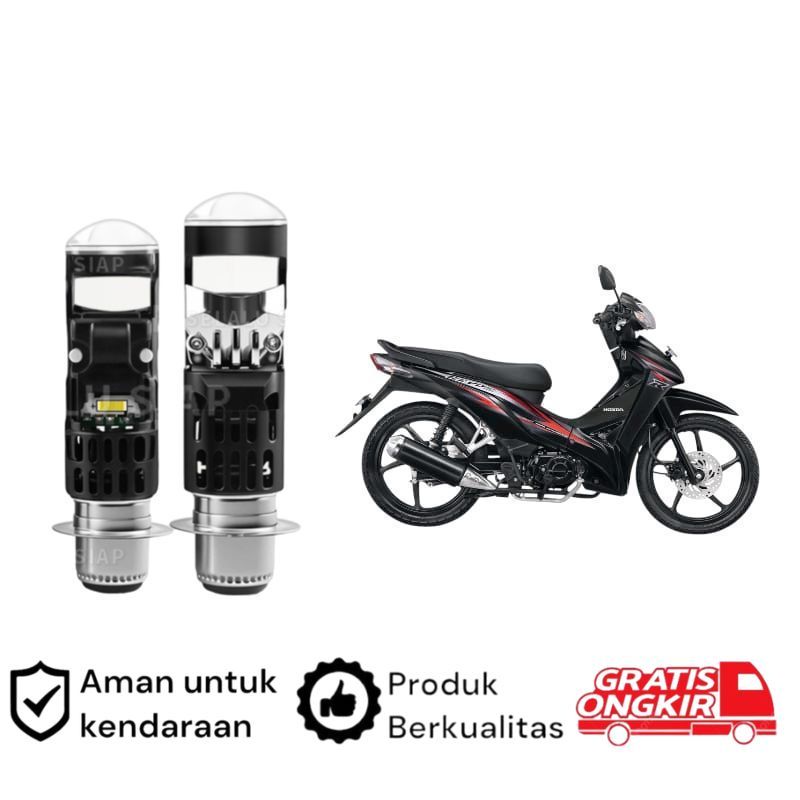 1pcs Lampu depan LED H6 Mini BiLED motor Honda Absolute Revo Koko