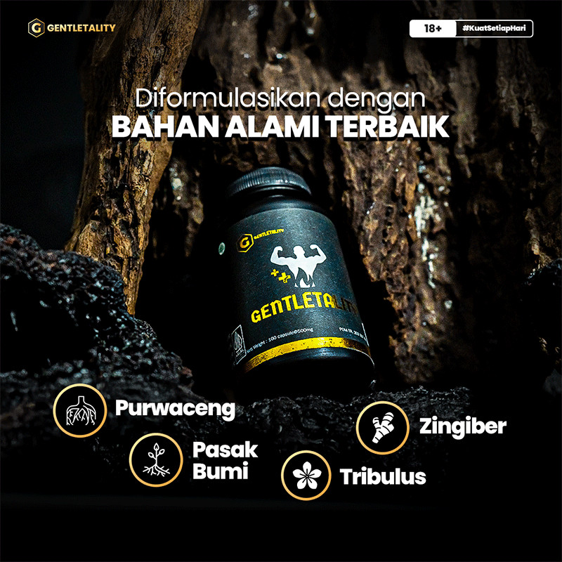 top sale GENTLETALITY - Kapsul Herbal Untuk Membantu Memelihara Stamina Pria Halal BPOM berkualitas