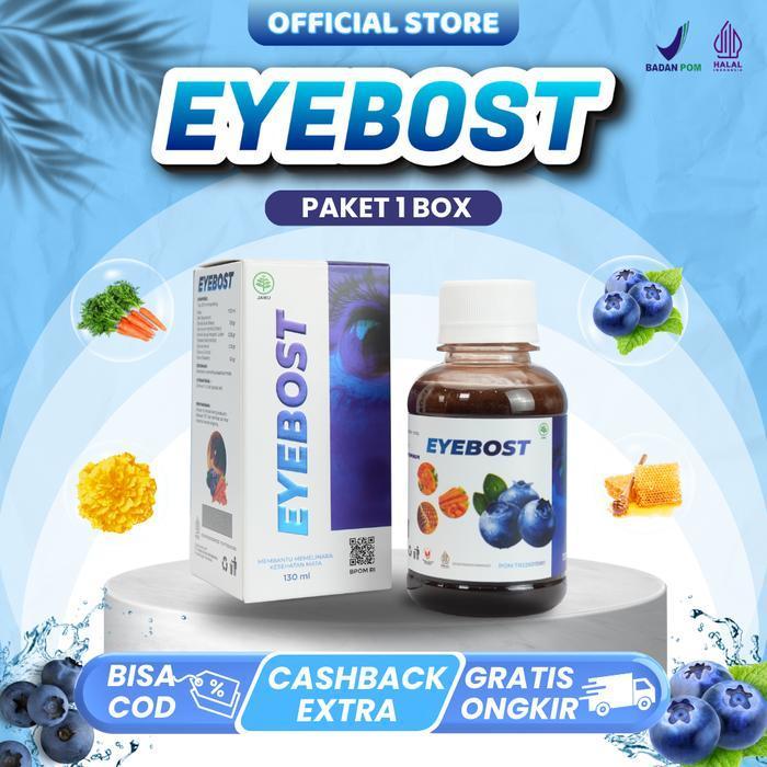 [ DIJAMIN ] - Eyebost Obat Mata Ampuh Atasi Mata Minus Buram Pterygium Vitamin Madu Herbal EYEBOOST 