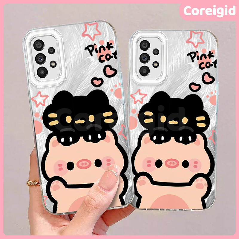 Case Samsung A06 4G A16 5G A55 A56 A15 A14 A05S A04 A35 5G A23 4G babi kucing aesthetic premium lucu