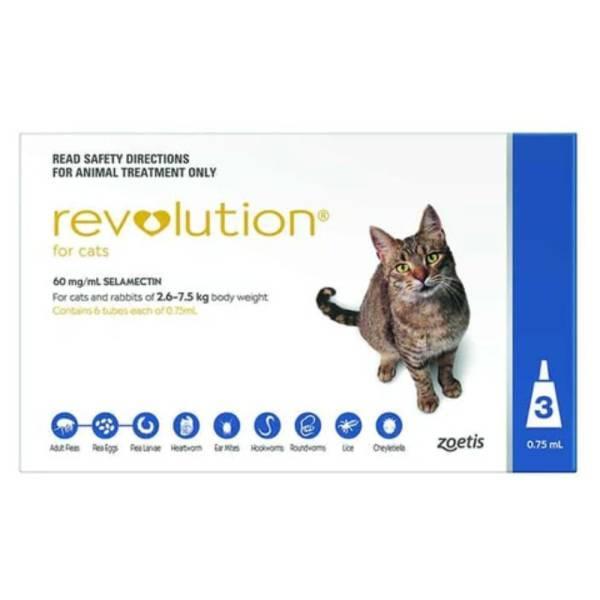 Revolution cat adult blue obat kutu kucing dewasa original per tube - revo blue 1tube
