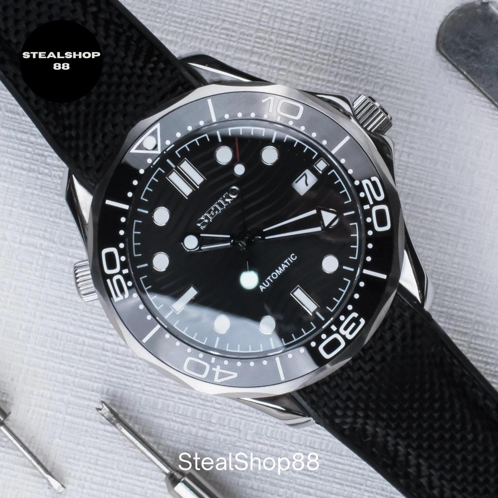Seiko Seamaster Black Nylon Rubber 007 NH35 Automatic