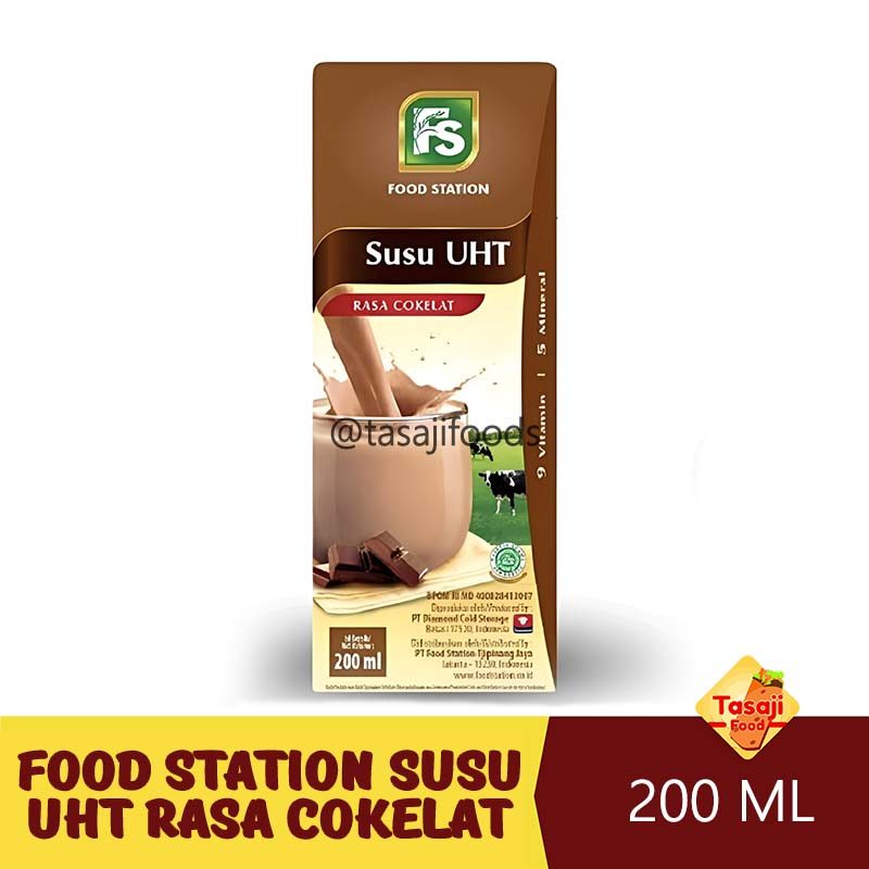 Food Station Susu UHT Rasa Cokelat 200 ML Asfar