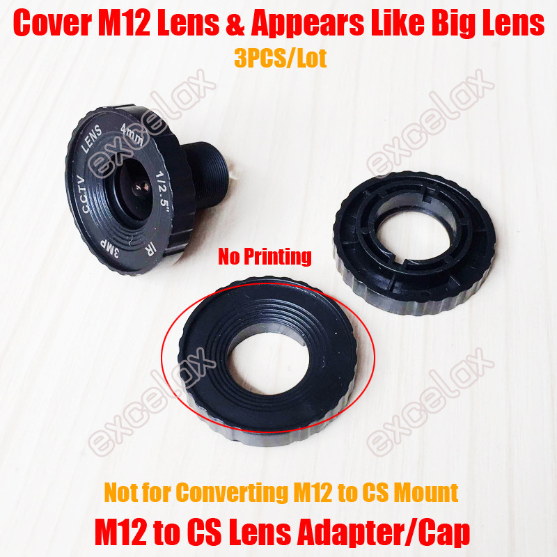 3PCS/Lot M12 to CS Lens ameter Adaptor Cap Decoration Cover MTV/CS Mount Adapter Converter Ring for 