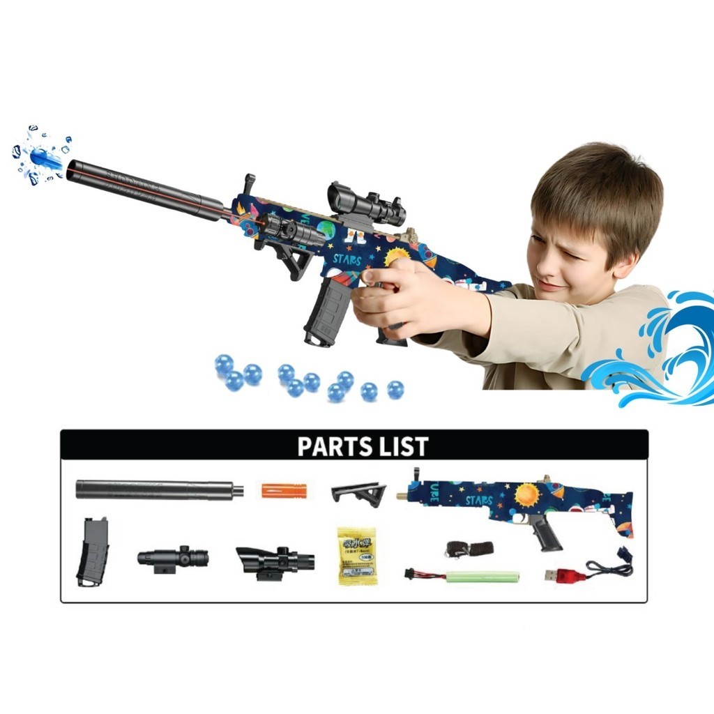Mainan Anak Tembakan Gel Blaster SCAR Jumbo 83CM / Water Gel Gun Outdoor Tactical