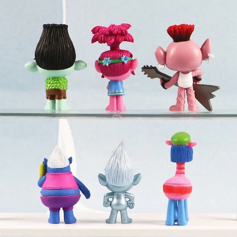 12pcs/6pcs Trolls Branch Critter Skitter Figures Trolls Children Trolls PVC Action Figure Toy Cartoo