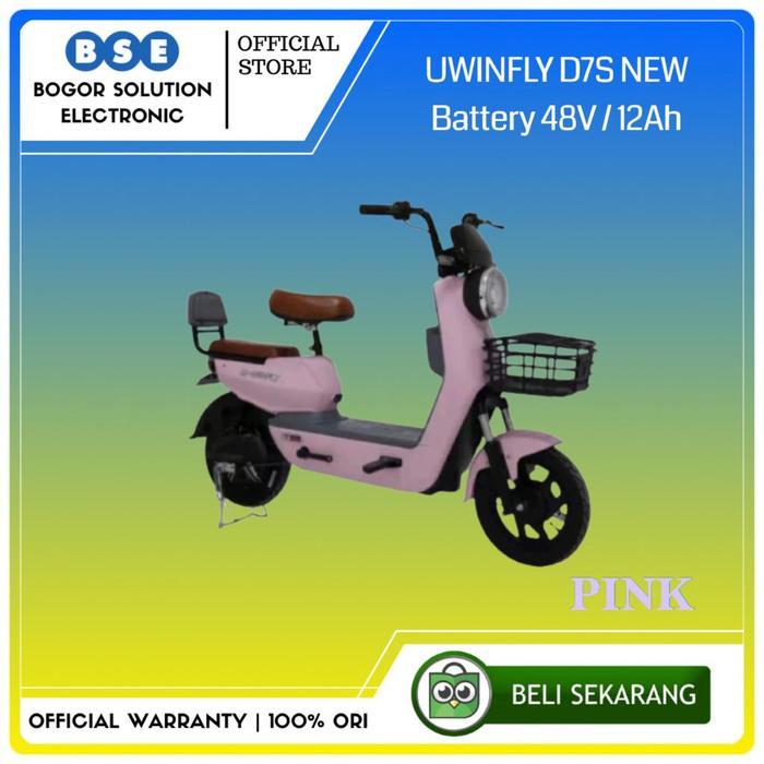 Sepeda Listrik Uwinfly Dragonfly 7S NEW D7S Pengganti DF7 Pink [ORI]