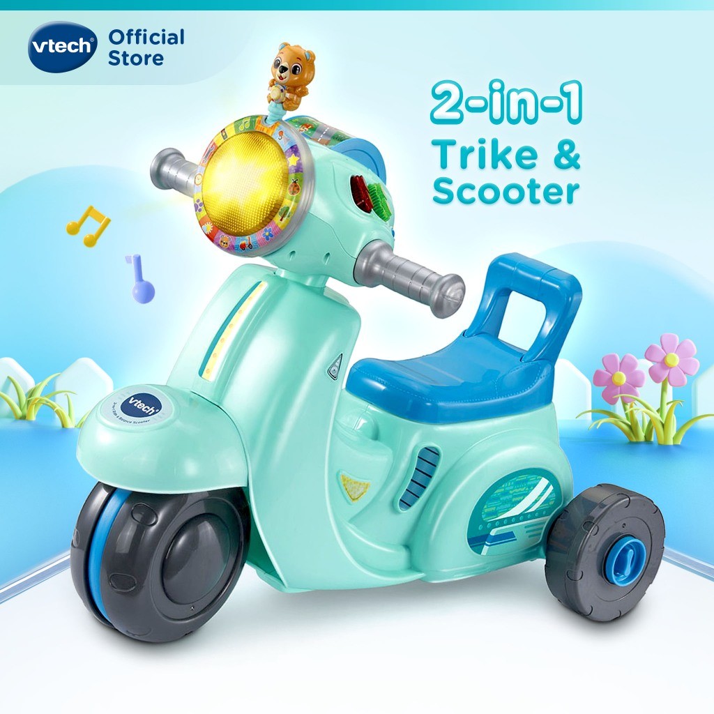 Discount Vtech 2-In-1 Ride & Balance Scooter (Blue) Ride On Toys Scooter Balanced Bike Kids