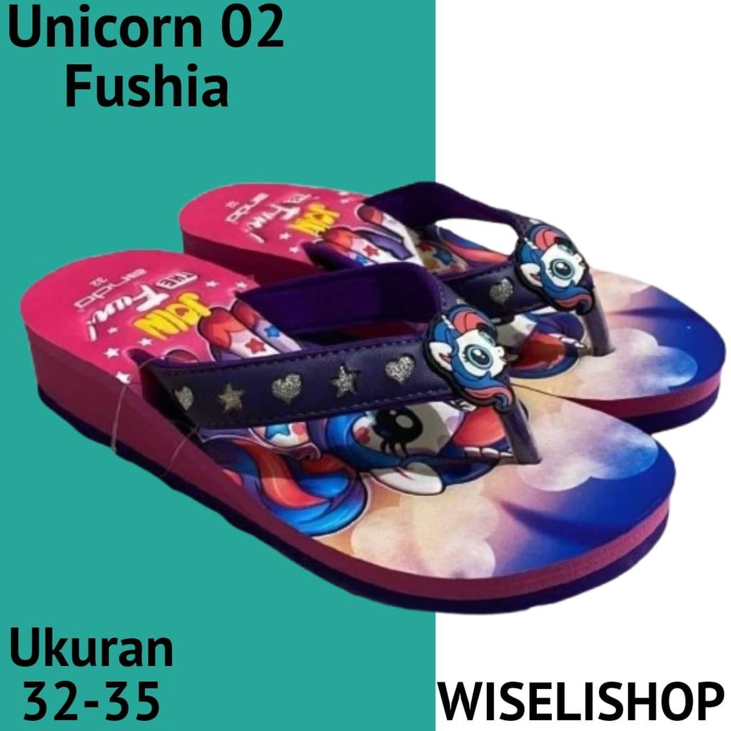 Ando Unicorn 02 Sendal Jepit Ukuran 32-35