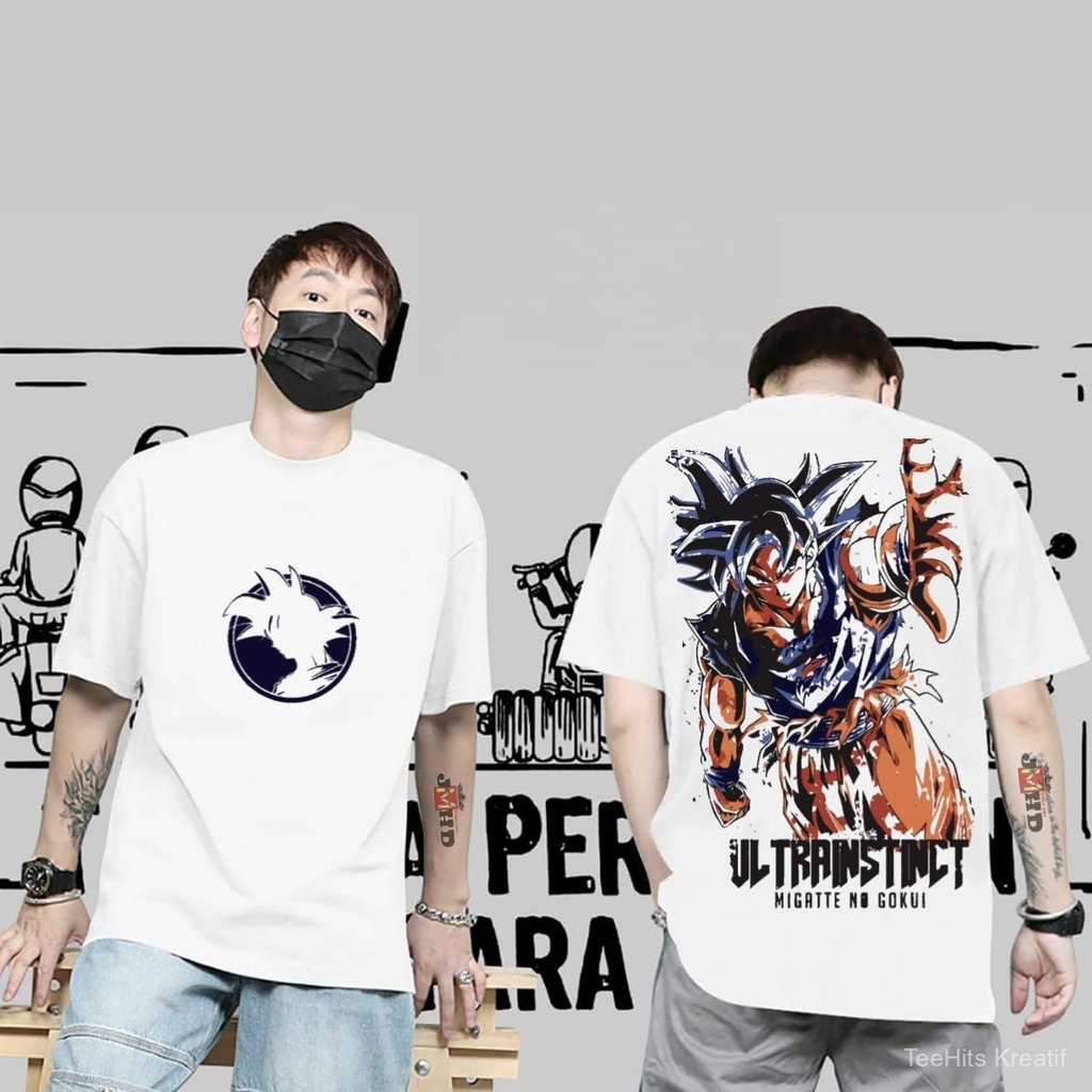 TeeHits Kreatif kaosjmhd STORE KAOS T-SHIRT KAOS BERGAMBAR ANIME DRAGON BALL TULISAN GOKU KAOS BERMO