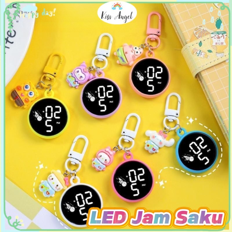 LED Jam Saku Gantungan Kunci /Digital Jam Gantungan Kunci/Kalung Jam Saku Yang Modis/Keychain Watch 