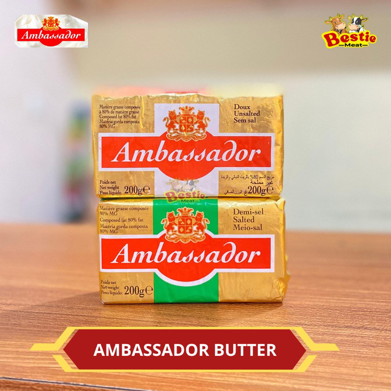 PROMO!Ambassador Butter Salted & Unsalted 200g Rasa Krim RinganREADY