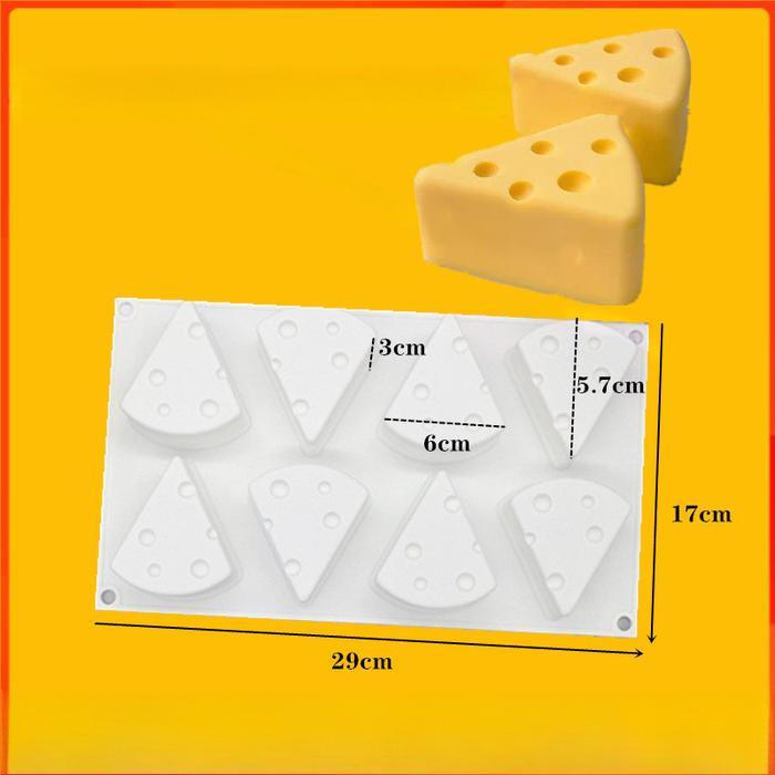 Cheese Cake Mould /Cetakan Puding Coklat Kue Silikon Bentuk Keju Mold Cheese Cetakan Kue Keju Siliko
