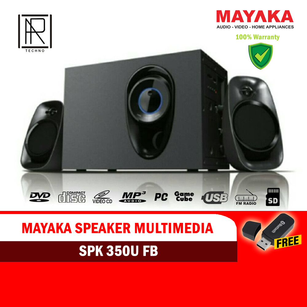 Speaker Bluetooth speaker pc laptop TV super bass MAYAKA Speaker aktif SPK 350U FB Garansi 1 Tahun