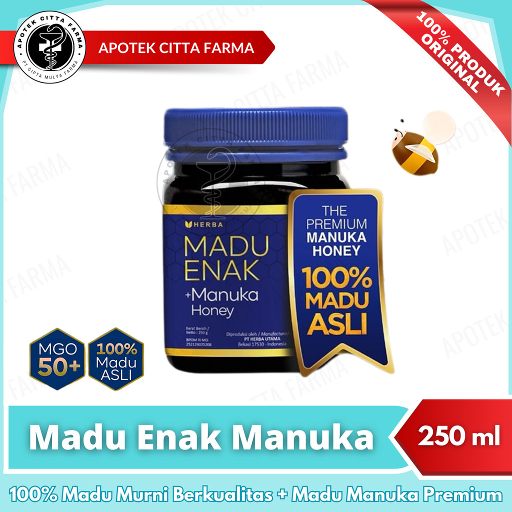 Madu Enak Manuka 250 g - HERBA Madu Enak + Manuka Honey MGO 50+