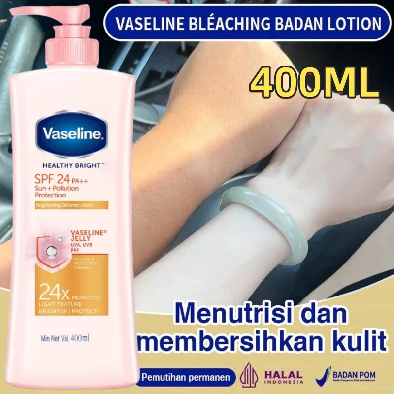KP-M VASELINE WHITENING BODY LOTION PEMUTIH LOTION PEMUTIH BADAN HAND BODY PEMUTIH 400ML PEMUTIH