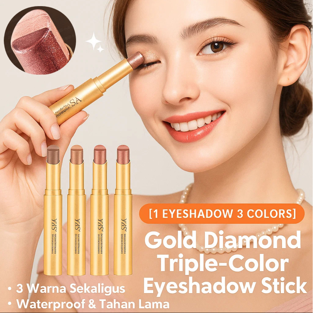 [COD/GRATIS ONGKIR] Eyeshadow Stick One Swipe/Eyeshadow Gradien Tiga Warna/Stik Eyeshadow Tiga Warna