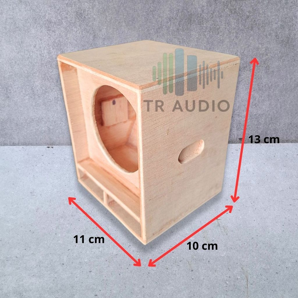 Box Speaker 3 Inch Miniscoop Single Kayu Lapis Kokoh untuk Speaker Portable dan DIY