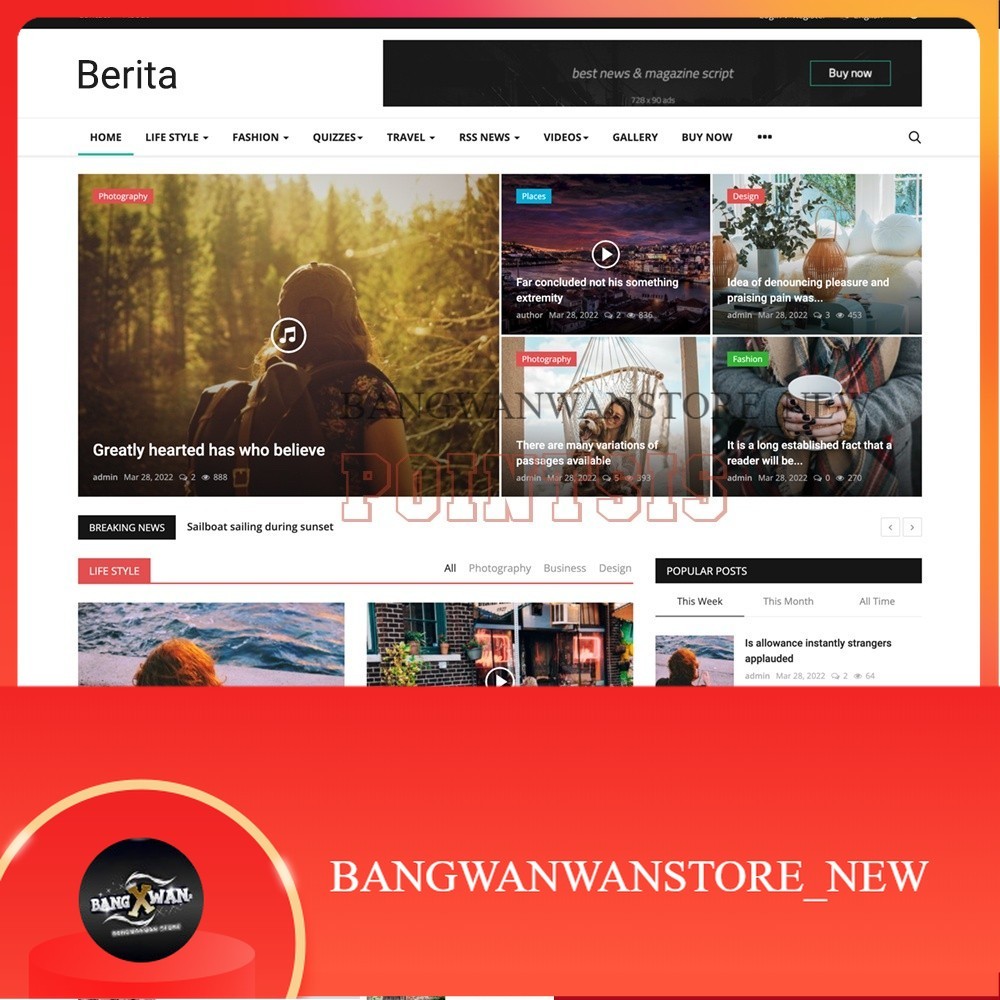 Source Code Website Berita Blog PHP CI