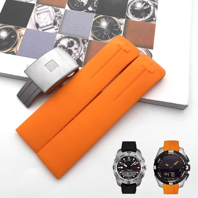 Men's Silicone strap For Tissot 1853 Tengzhi T-Tou original T013 Rubber wat band T047T081T33 Bracele