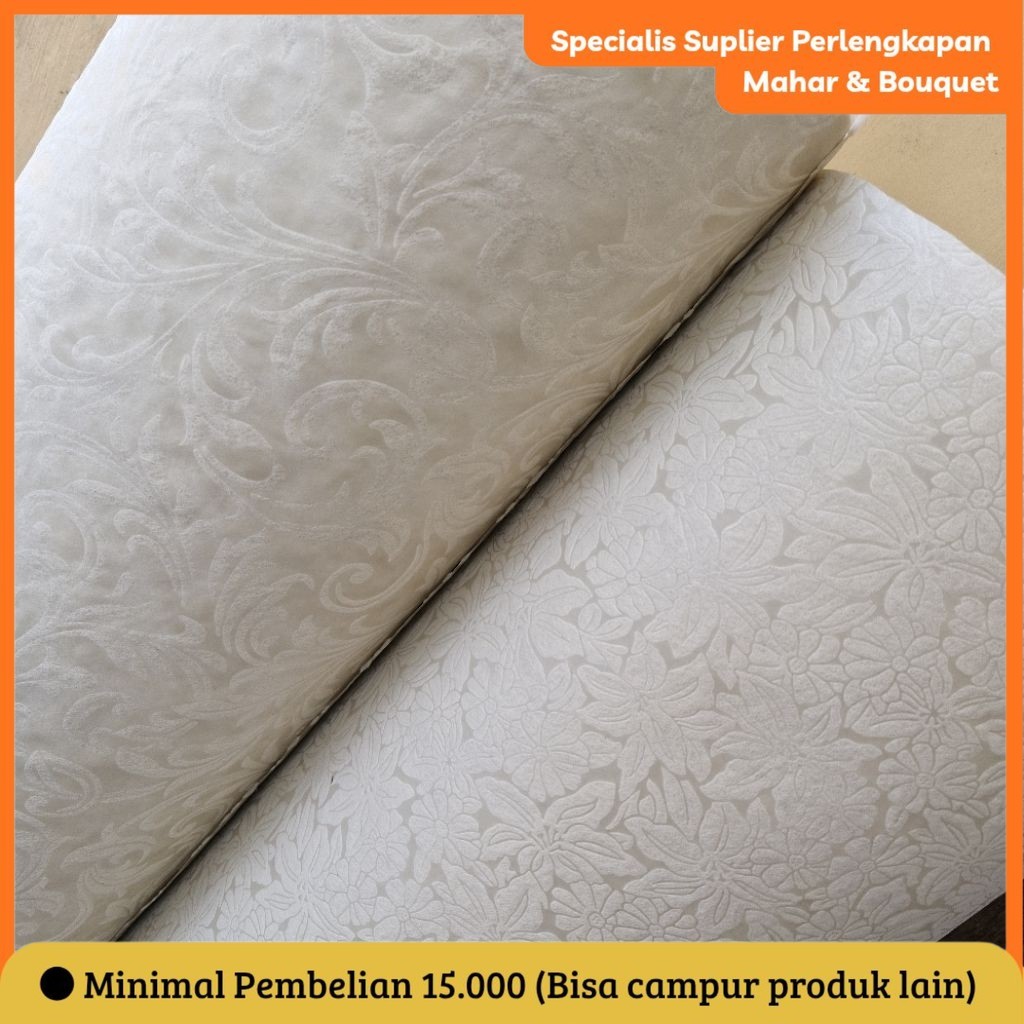KAIN SPUNBOND EMBOS MOTIF  METERAN (100 x 120 cm) alas seserahan, mahar , bungkus seserahan, mahar  