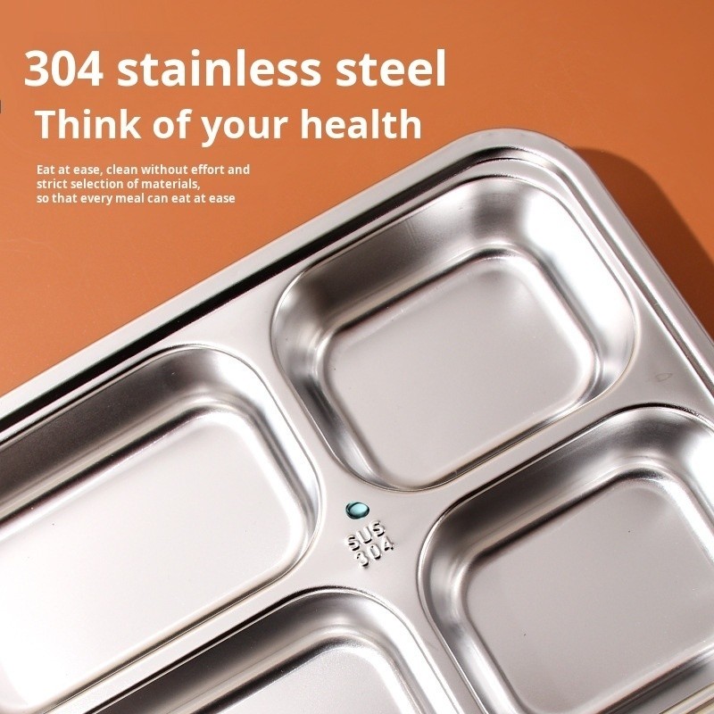 Electric lunch box Portable stainless steel electric lunch box with inner compartment divided and ul