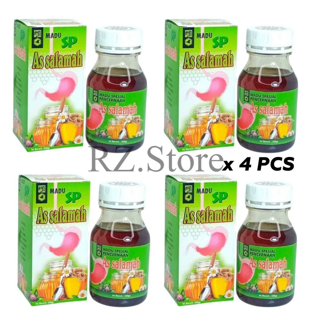 4 PCS Madu As Salamah SP – Madu Herbal Bantu Masalah Lambung dan Pencernaan