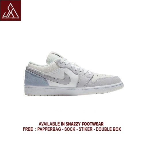 Sepatu Sneakers Nike Air Jordan 1 Low Paris Sky Grey 100% Original Unisex