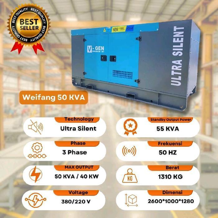 Genset 40KVA Weifang Ultra Silent Diesel